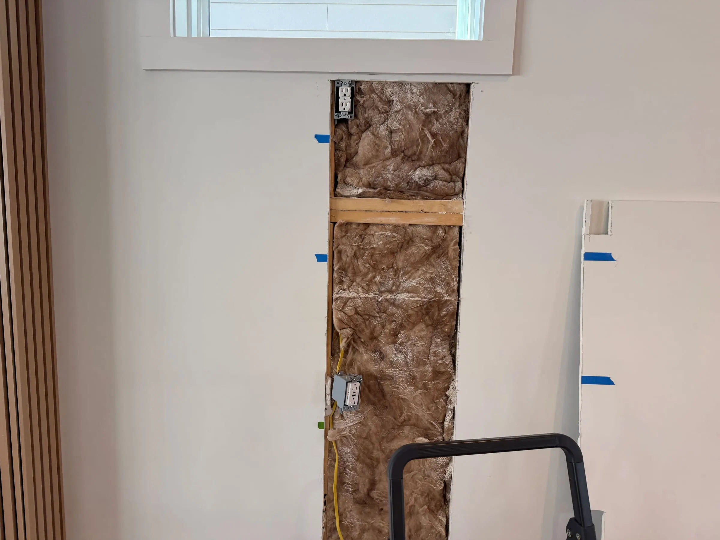 Electrical routing inside wall cavity