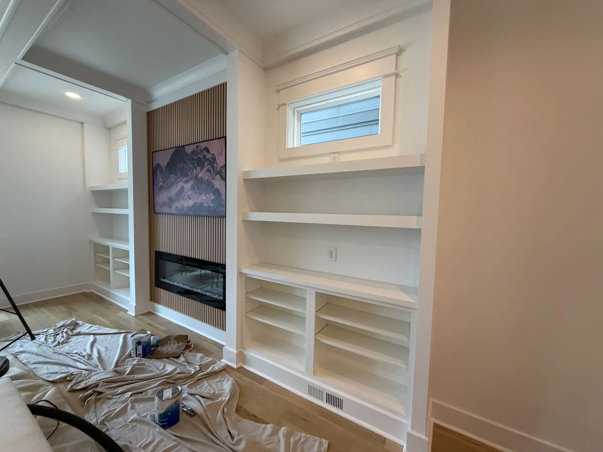 Paint finish detail showing warm, settled surface