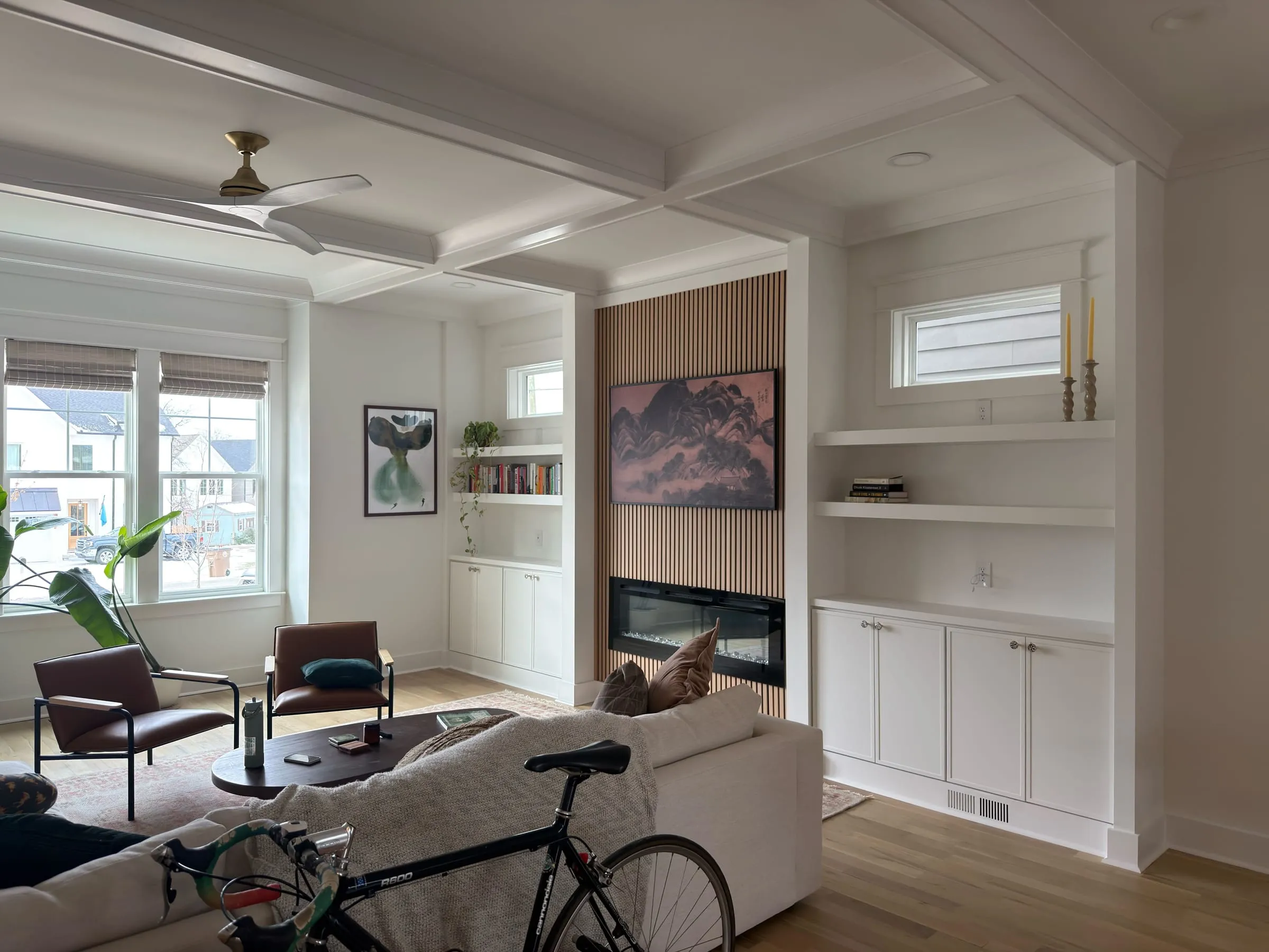 Custom built-ins in the Edsel living room
